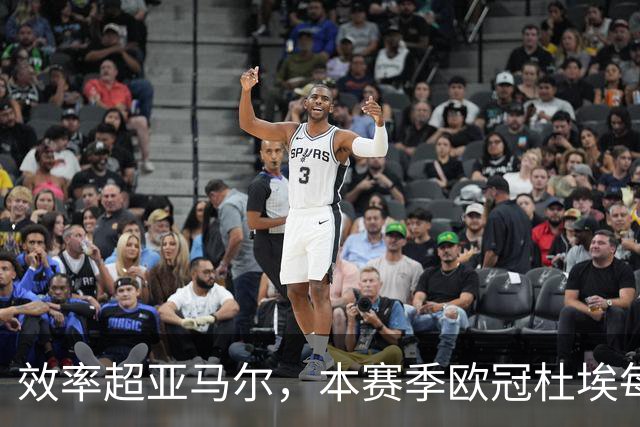 效率超亚马尔，本赛季欧冠杜埃每36分钟就能直接参与1球