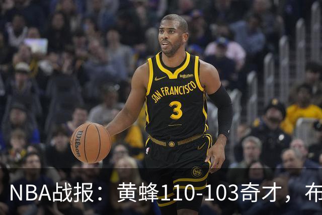 NBA战报：黄蜂110-103奇才，布兰登-米勒39+5+1